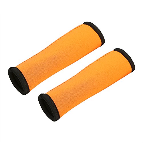 Keenso Kajakpaddelgriffe, 2pcs 3 färbt 15cm Tauchgewebe-Kajak-Paddel-Griffe verhindern Blasen und Kallus(Orange) von Keenso