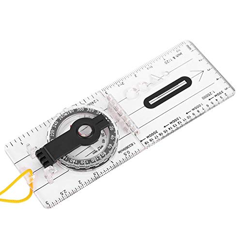 Keenso Mapping Compass Navigation, Professioneller transparenter Kompass mit Maßlineal und Umhängeband zum Kartenlesen, Flüssigkeitsgefüllt, Wandern, Navigieren und Überleben von Keenso