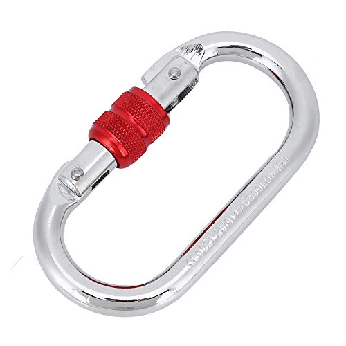 Keenso O-förmiger Karabiner, runde Karabiner-Sicherheitsschnalle, Stahlschloss Hochlastlager für Kletter-Hauptschloss von Keenso