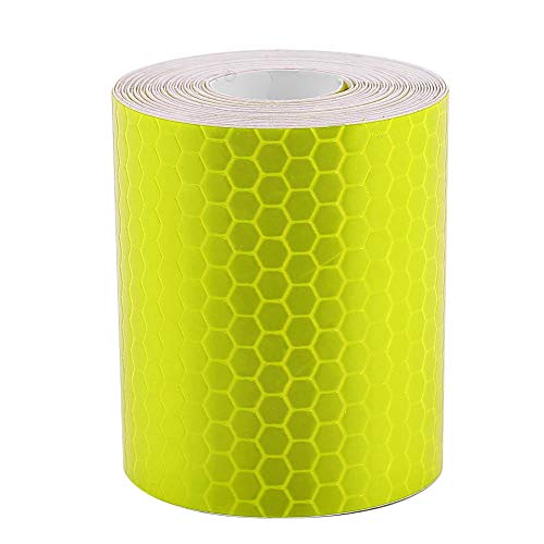 Keenso Reflective Tape Aufkleber, 5 cm x 3 m Sicherheitsklebeband, Universal Safety Reflective Warning Lighting Aufkleber, für Fahrrad & Auto, Boot, Anhänger(Gelb) von Keenso