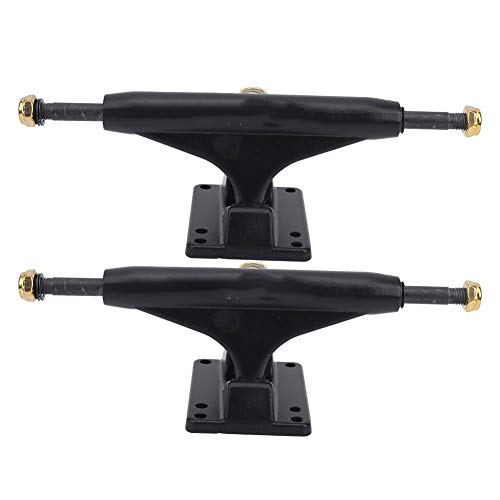 Keenso Skateboard Trucks, 2PCS Robuste Aluminium Skateboard Halterung Leichte Tensor Trucks Skateboards(Schwarz) Reiten von Keenso