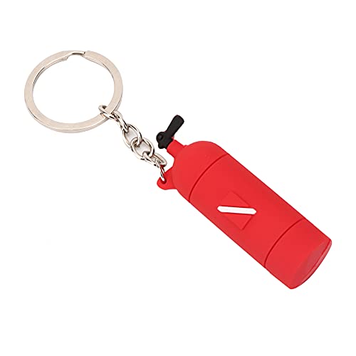 Keenso Tauchthema Schlüsselring, 1Pcs Mini PVC Scuba Tauchtank Schlüsselbund Luftzylinder Schlüsselanhänger für Frauen und Männer(10 * 5 * 3cm-rot) von Keenso
