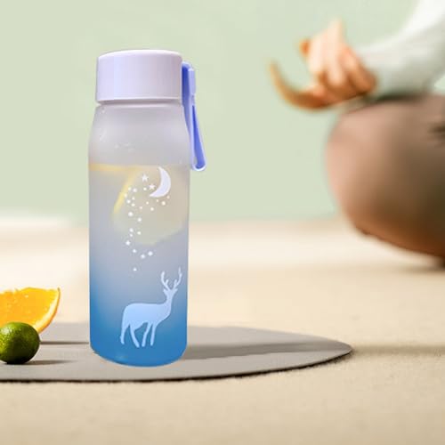 Keenso Tragbare Wasserflasche, Niedliches Design, Langlebig, Isoliert, 580 Ml, PC-Material, Flasche für Getränke, mit Umhängeband, für Reisen (mattblau) von Keenso