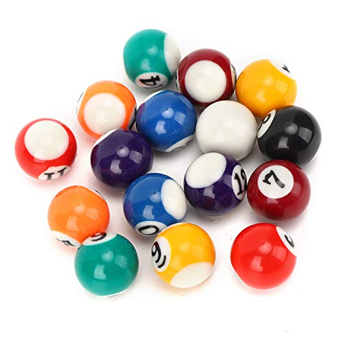 Mini Harz Billardkugeln, Kinder Billardkugel Spielzeug 16 Stück 25mm Billardtisch Billard Training Queue Bälle Mini Harz Billardkugeln, Kinder Billardkugel Spielzeug 16 Stück 25mm Billardtisch Billard Training Queue Bälle von Keenso