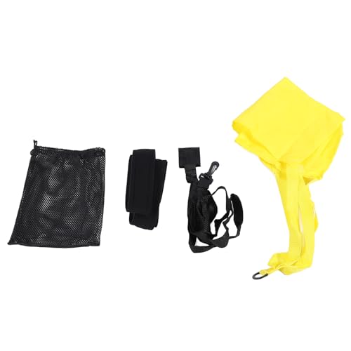 Schwimm-Fallschirm-resistentes Gürtel-Set, 40 cm Schwimm-Trainingsgürtel-Set mit Nylon-PP-Schnalle für Tiefes Wasser, Schnelles Schwimmen, Kernkraft (Yellow) von Keenso