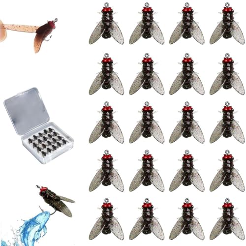 Bionischer Köder zum Fliegenfischen,Bionic Fly Fishing Bait,Bionischer Fliegenfischer-Köder,Fliegenhaken Weichköder,Fisch-Lockstoff hinzufügen Angelgerät,Angelköder für Forelle Zander & Barsch (15mm) Bionischer Köder zum Fliegenfischen,Bionic Fly Fishing Bait,Bionischer Fliegenfischer-Köder,Fliegenhaken Weichköder,Fisch-Lockstoff hinzufügen Angelgerät,Angelköder für Forelle Zander & Barsch (15mm) von Keeplus