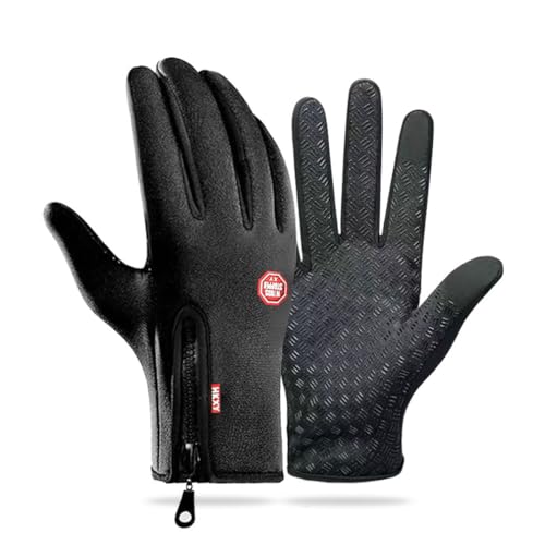 Cozy Season Gloves, Dazzlesport Gloves, Cozy Season Thermal Winter Gloves, Cozyseason Gloves Waterproof, Winter Thermo-Handschuhe Touchscreen Handschuhe Anti-Rutsch Winddicht Handschuhe (Schwarz, S) von Keeplus