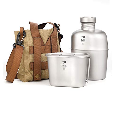 1100 ml + 700 ml Titan Ultraleicht Military Wasserflasche Portable Große Kapazität Camping Wasserkocher Outdoor Geschirr mit tasche 1100 ml + 700 ml Titan Ultraleicht Military Wasserflasche Portable Große Kapazität Camping Wasserkocher Outdoor Geschirr mit tasche von Keith