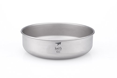 Camping-Schüsseln aus Titan von Keith, 300 ml - 900 ml, für Camping und Aktivitäten im Freien., 800ml Camping-Schüsseln aus Titan von Keith, 300 ml - 900 ml, für Camping und Aktivitäten im Freien., 800ml von Keith