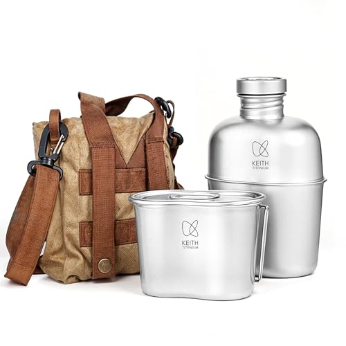 Keith Titanium Camping Geschirr-Set – Enthält 1100ml Kessel & 700ml Kochbecher | Leichtes, robustes, umweltfreundliches Kochset für Outdoor-Abenteuer, Wandern, Camping, Backpacking - Ti3060 Keith Titanium Camping Geschirr-Set – Enthält 1100ml Kessel & 700ml Kochbecher | Leichtes, robustes, umweltfreundliches Kochset für Outdoor-Abenteuer, Wandern, Camping, Backpacking - Ti3060 von Keith