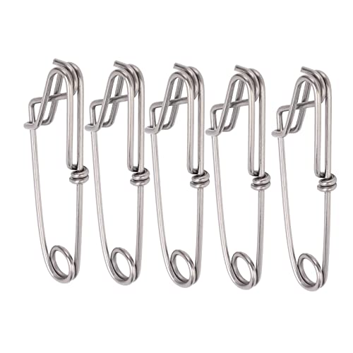 Kelepi 5-teiliges Set Longline Snap Clip Korrosionsbeständige Float Line Thunfischclip Starke Spannung Kürbisförmiger Stift Breiter Anwendungsbereich Edelstahl Ideal für das (2,6 * 100MM) von Kelepu