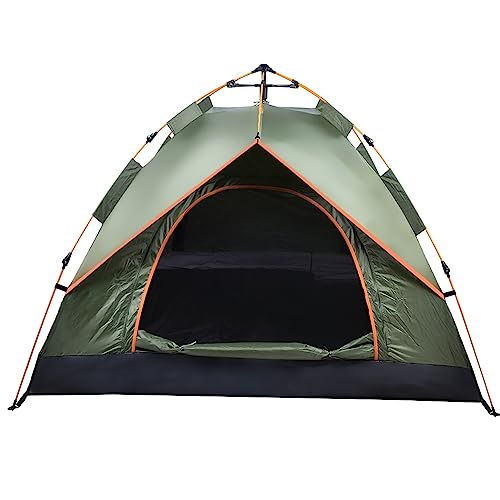 Kelepu 4-Personen-Campingzelt, Pop-Up-Campingzelt, Familien-Campingzelt, einfach aufzubauendes Zelt, tragbares, winddichtes Kuppelzelt für Camping, Wandern und Reisen von Kelepu