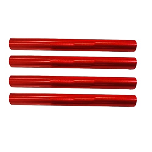 Kelepu Zeltstangen-Reparatur-Schienenrohr-Set, Ersatz-Reparaturrohr aus Aluminiumlegierung für Durchmesser 7,9–8,5 mm, Zeltstange, 4 Stück, Rot von Kelepu