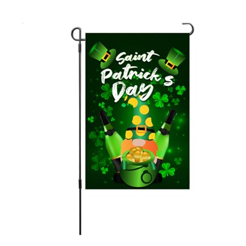 St. Patricks Day-Flagge, dekorative Polyester-Gartenflagge für den Außenbereich, für Rasen- und Hinterhofpartys (S34) von Kelepu