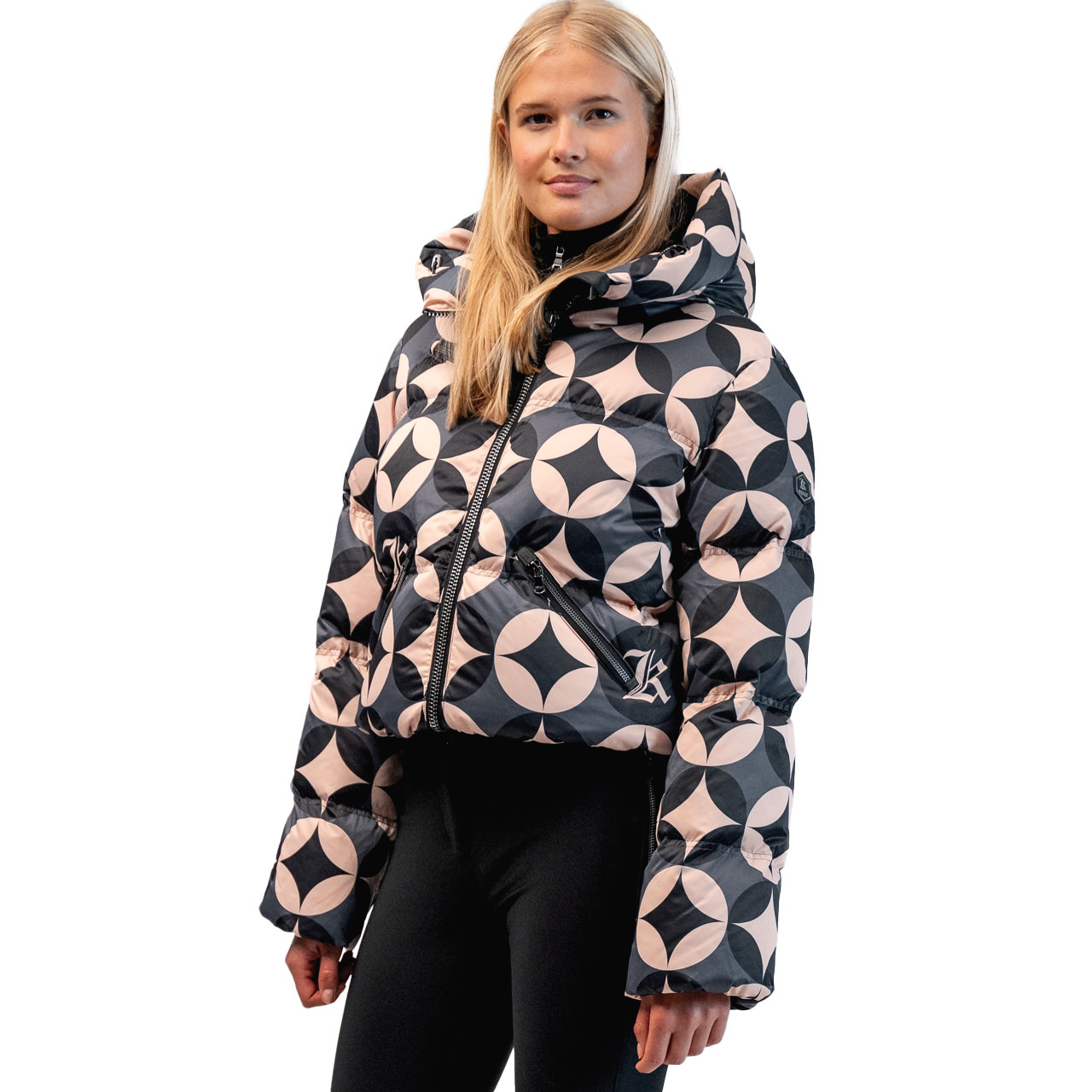 Kelly Damen Daunen Skijacke DONNA 60'S black/beige von Kelly