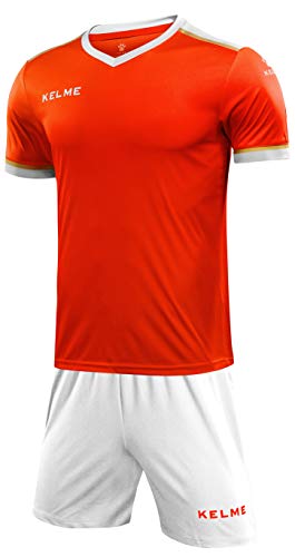 KELME S/S Fußball-Set für Herren, Neonorange/weiß, Größe S von Kelme