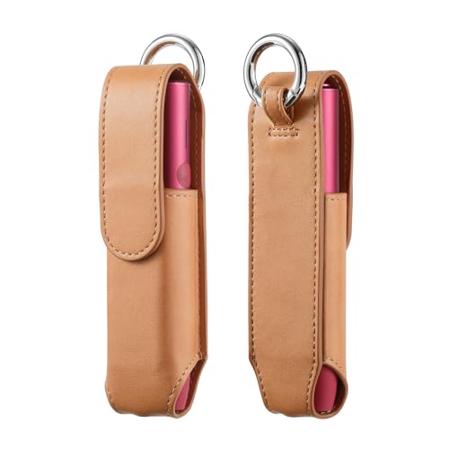 Keminsung Hülle für iqos (only for iluma one Cover) Leder case Schutzhülle Tragbare heets etui zubehör Zigarette e Tasche (braun) von Keminsung