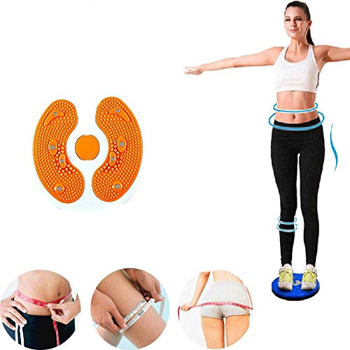 Kemket Magnetischer Taillen-Twister, Fitnessscheibe, Massage, rund, mit Handseilen und ohne Seile, Fuß-Massagegerät, Stepper, Wackel-Teller, Orange Kemket Magnetischer Taillen-Twister, Fitnessscheibe, Massage, rund, mit Handseilen und ohne Seile, Fuß-Massagegerät, Stepper, Wackel-Teller, Orange von Kemket