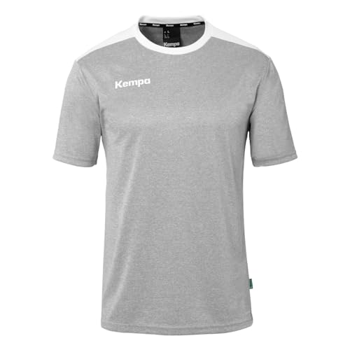 Kempa Herren Emotion 27 T-Shirt, Dark Grau Melange/Weiß, XL EU von Kempa