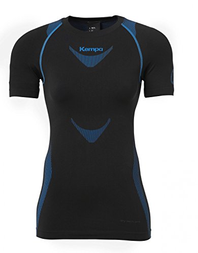 Kempa Erwachsene Bekleidung Teamsport Attitude Pro Shortsleeve Damen T-Shirt, schwarz/kempablau, M/L Kempa Erwachsene Bekleidung Teamsport Attitude Pro Shortsleeve Damen T-Shirt, schwarz/kempablau, M/L von Kempa