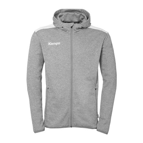 Kempa Herren Emotion 27 Kapuzenjacke Sport-Jacke, Dark Grau Melange/weiß, L EU von Kempa