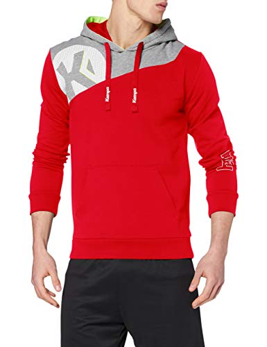 Kempa Herren Core 2.0 Hoodie, rot/Dark grau Melange, XXL Kempa Herren Core 2.0 Hoodie, rot/Dark grau Melange, XXL von Kempa