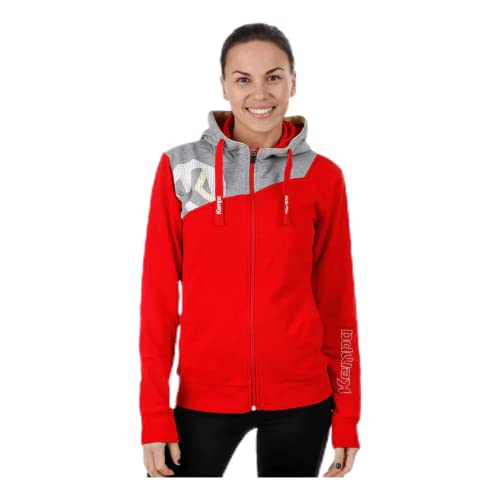 Kempa Herren Core 2.0 Kapuzen Jacke, rot/Dark grau Melange, XXL von Kempa