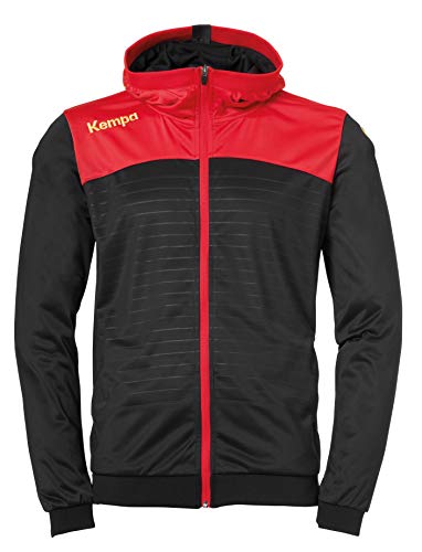 Kempa Herren Emotion 2.0 Kapuzenjacke, schwarz/Rot/Gelb, XXXL von Kempa