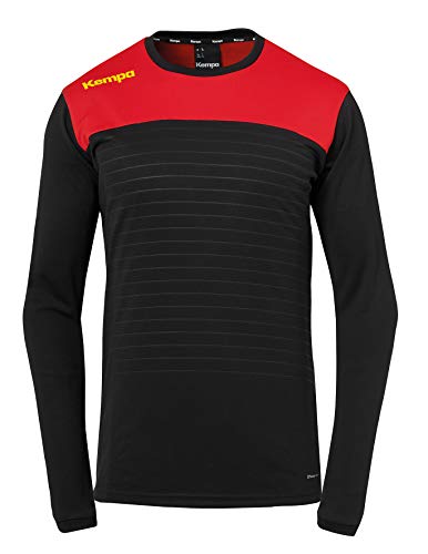 Kempa Herren Emotion 2.0 Langarmshirt Longsleeve, schwarz/Rot/Gelb, S von Kempa