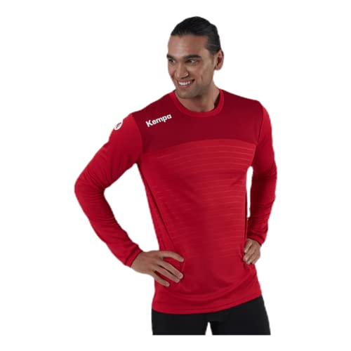 Kempa Herren Emotion 2.0 Langarmshirt Longsleeve, rot/Chilirot, XXL von Kempa