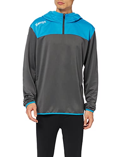 Kempa Herren Emotion 2.0 Quarter Zip Hoodie, Anthra/kempablau, M Kempa Herren Emotion 2.0 Quarter Zip Hoodie, Anthra/kempablau, M von Kempa