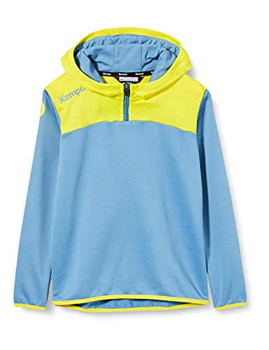 Kempa Herren Emotion 2.0 Quarter Zip Hoodie, Dove blau/limonengelb, 4XL von Kempa