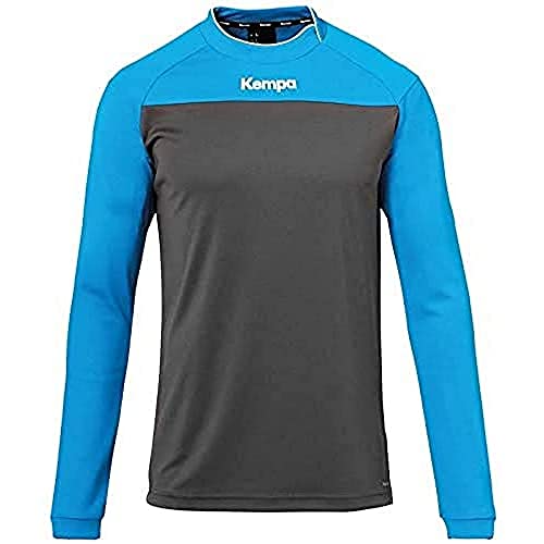 Kempa Herren Prime Langarmshirt, Anthra/kempablau, XL von Kempa