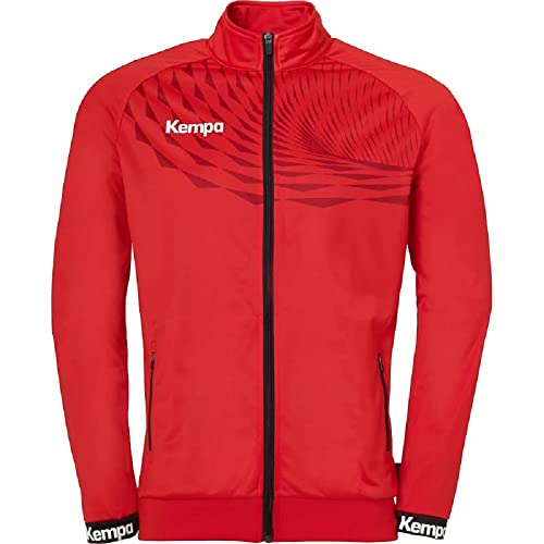 Kempa Herren Wave 26 Poly Jungen Sport Fußball Training Sweatshirt Sweatjacke, Rot (Red/Chilli Red), XXL von Kempa