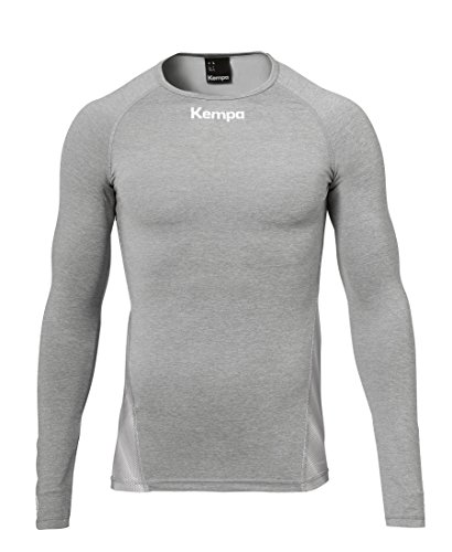 Kempa Kinder Attitude Longsleeve, Dark grau Melange, 128 von Kempa