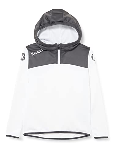 Kempa Kinder Emotion 2.0 Quarter Zip Hoodie Sweatshirt, weiß/Anthra, 164 Kempa Kinder Emotion 2.0 Quarter Zip Hoodie Sweatshirt, weiß/Anthra, 164 von Kempa