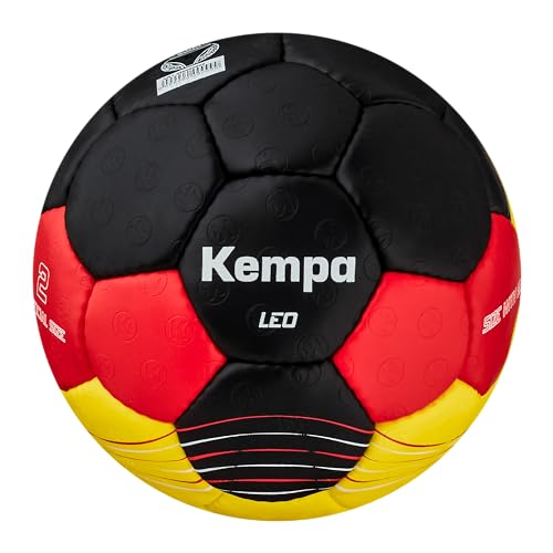 Kempa Leo Handball für Kinder und Erwachsene, schwarz, rot, Gold von Kempa