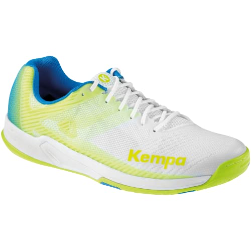 Kempa Unisex Wing 2.0 Sneaker Freizeitschuh Halbschuh Lauf-und Sportschuh Turnschuhe Handball Jogging Outdoor Freizeit Shoes-leicht und atmungsaktiv, Weiß Fluo Gelb Kempa Unisex Wing 2.0 Sneaker Freizeitschuh Halbschuh Lauf-und Sportschuh Turnschuhe Handball Jogging Outdoor Freizeit Shoes-leicht und atmungsaktiv, Weiß Fluo Gelb von Kempa