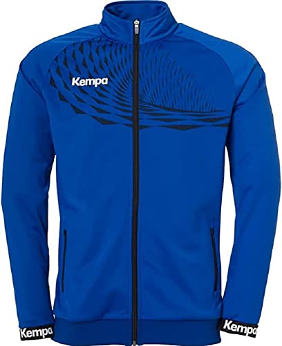 Kempa Wave 26 Poly Jacket Herren Jungen Sport Fußball Trainingsjacke Sweatshirt Jacke Sweatjacke - elastisches Trainings-Sweatshirt mit Reißverschluss-Taschen, 164 von Kempa