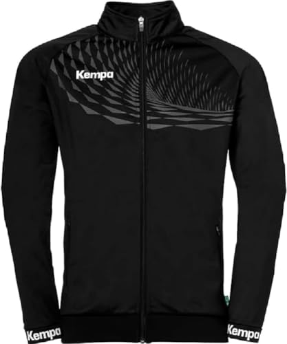 Kempa Herren Wave 26 Poly Jungen Sport Fußball Training Sweatshirt Sweatjacke, Schwarz (Black/anthracite), M von Kempa