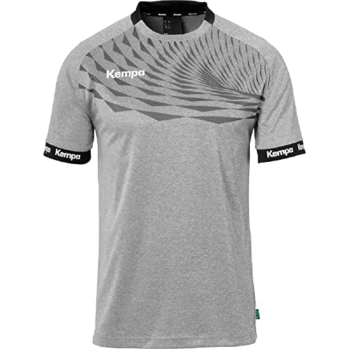 Kempa Herren Wave 26 Shirt Jungen Sportshirt Kurzarm Funktionsshirt Handball Gym Fitness Trikot, Dark Grau Melange/Anthra, XL EU von Kempa