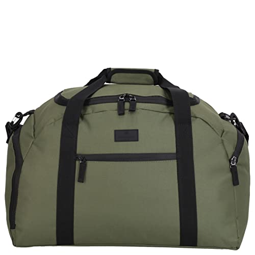 KENORADA Reisetasche Rainbow Duffle | Reisetasche aus robustem Polyester | Zwei Seitentaschen und Frontfach | Tragegriffe und Abnehmbarer Schultergurt (Green, M - 40l) von Kenorada