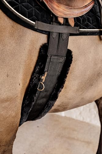 Kentucky Horsewear - Sattelgurt - Wolle/Fell - Schwarz/Schwarz 130cm von Kentucky