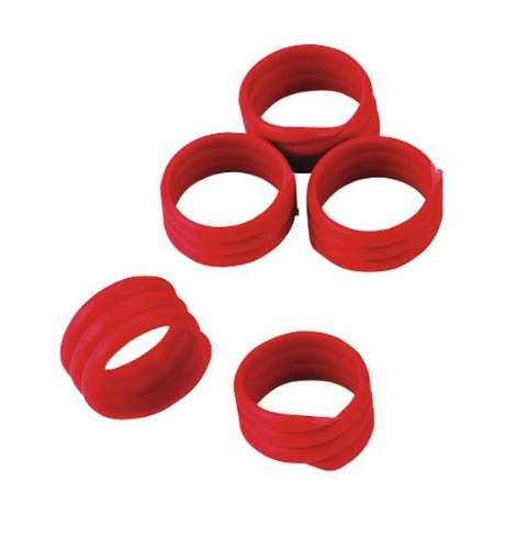 Spiralringe,16mm, rot,Kunstst. zu 20 St. im Pack von Kerbl