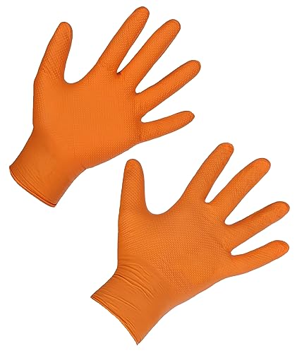 Keron Nitril Einmalhandschuh X-Grip 240Mm, 50 St, Gr. Xl, Orange Keron Nitril Einmalhandschuh X-Grip 240Mm, 50 St, Gr. Xl, Orange von Keron