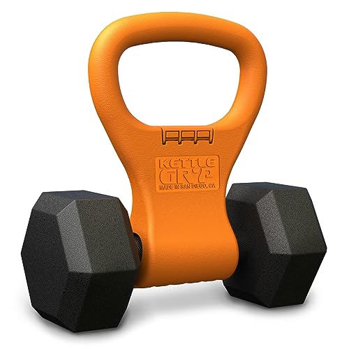 Kettle Gryp-Hantelgriff für Kettlebell, Kurzhantel, Schwunghantel, Kugelhantel | Training für zuhause und im Studio | Leicht, ergonomisch, für 2 Hände | Fitness Zubehör, Trainingsgerät Made in USA von Kettle GrypTM