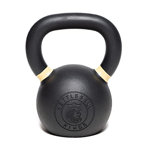 Kettlebell Set mit Lebenslanger Garantie & Kostenlose Workouts - Eingelassene Logos & Starke Griffe für Intensive Workouts - Pulverbeschichtung für Rutschfestigkeit & Langlebigkeit von Kettlebell Kings