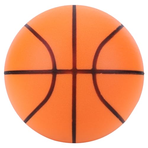 Kexfory Mute Dribbling Basketball mit hoher Widerstandsfähigkeit für Training aus Schaumstoff, leicht für verschiedene Indoor-Aktivitäten (Orange, 24 cm) von Kexpery