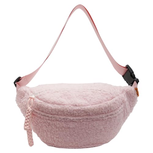 Kexpery Damen Sherpa Fleece Umhängetasche Mini Kleine Bauchtasche Mode Süße Tasche Taille Tasche, Rosa, 205.00x155.00x55.00mm, Sport, Jogging, Footing, Laufen Kexpery Damen Sherpa Fleece Umhängetasche Mini Kleine Bauchtasche Mode Süße Tasche Taille Tasche, Rosa, 205.00x155.00x55.00mm, Sport, Jogging, Footing, Laufen von Kexpery
