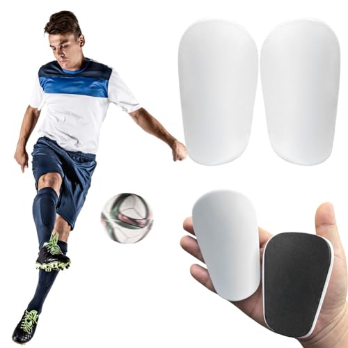 Kexpery Extra Small Protective Equipment Shin Guards Mini Shin Guards Soccer Shin Guards 1 Pair Soccer Miniature Shin Guard for Men Women Kids Boys Girls (White 10 * 6cm) von Kexpery